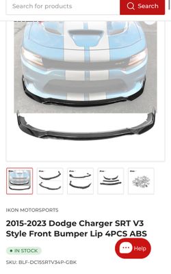 2015-2023 Dodge Charger Style Front Bumper Lip 3PCS