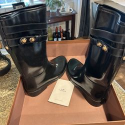 Rain Boots COACH Black