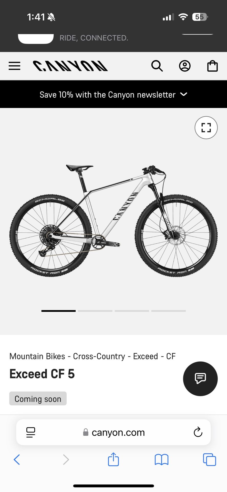 Canyon Exceed C5 (size small) Mountain Bike Cross Country.