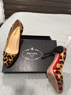 Prada Leopard Print Stiletto Heels