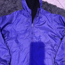 Girls Like New Purple Raincoat Size 10/12 Inside fleece for extra warmth and 2 front pockets
