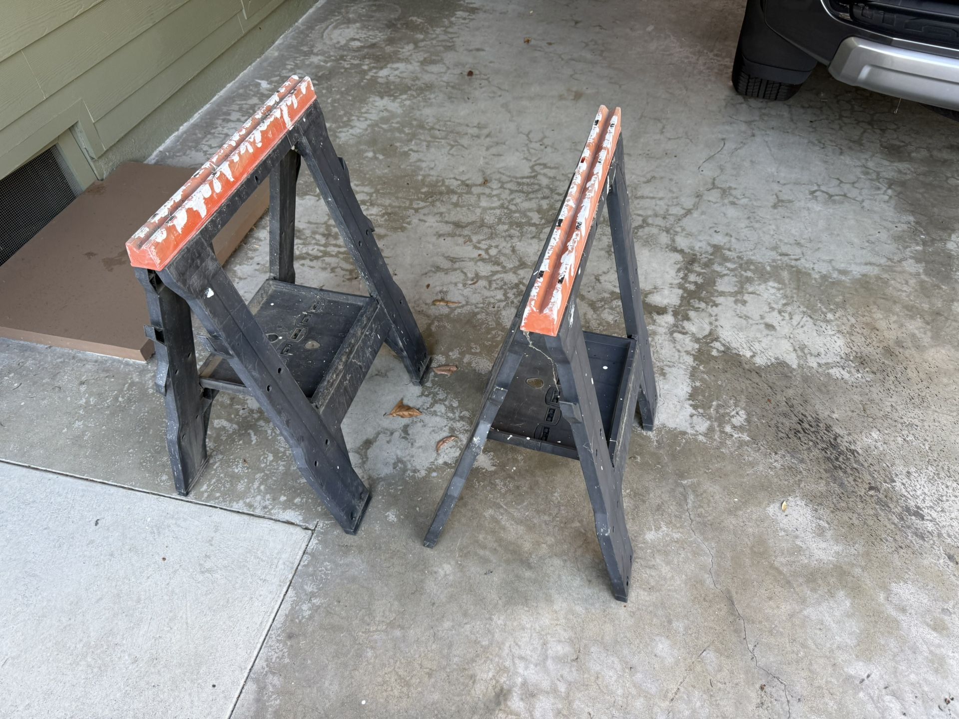 2 saw horses fold up and nice and compact $20 for the pair