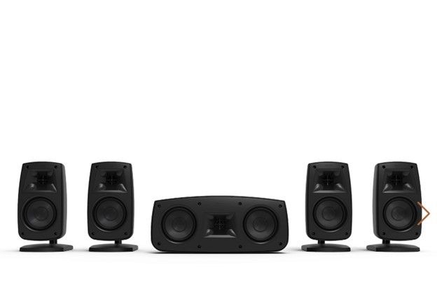 Klipsch Speakers, HT-50 Home Theatre Speaker System, 4 Satellite Speakers, and 1 Center Channel Speaker