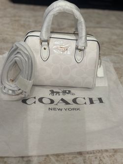 White Coach Mini Rowan Crossbody Bag