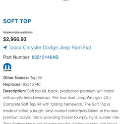 Jeep Wrangler Soft Top 