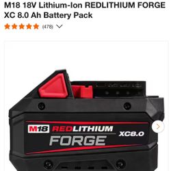 Milwaukee M18 18V Lithium Battery XC8.0