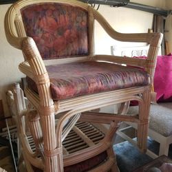 4 Pencil Reed Armed chairs 