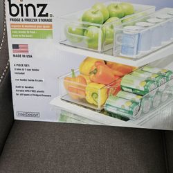 Binz 4 piece fridge and freezer storage