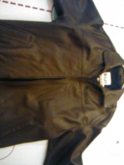 Men's large Brown leather jacket