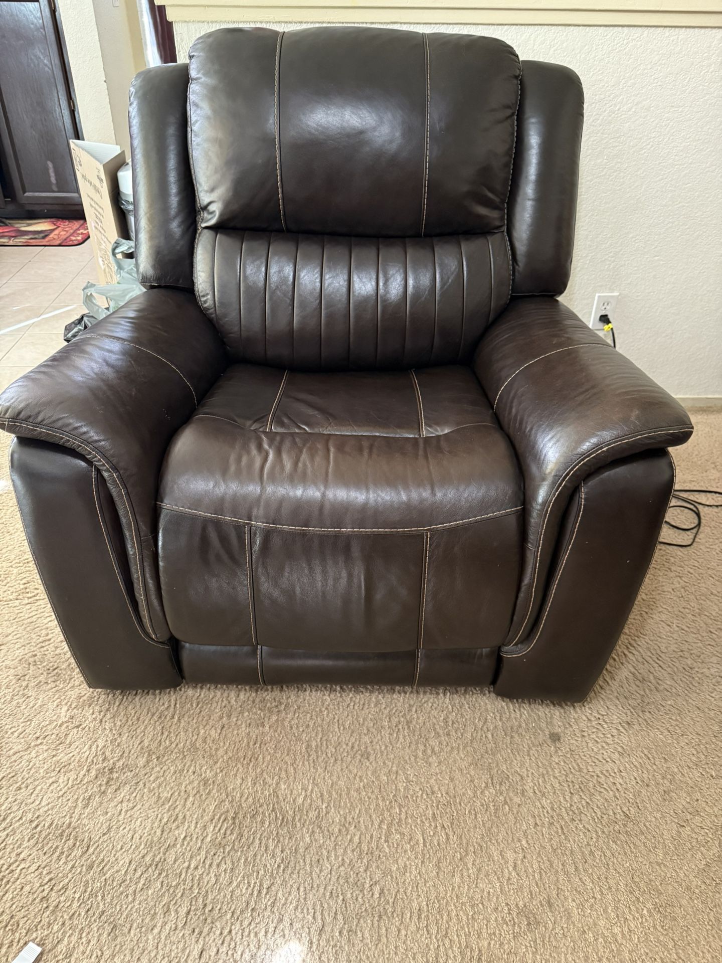 Brown Leather Recliner