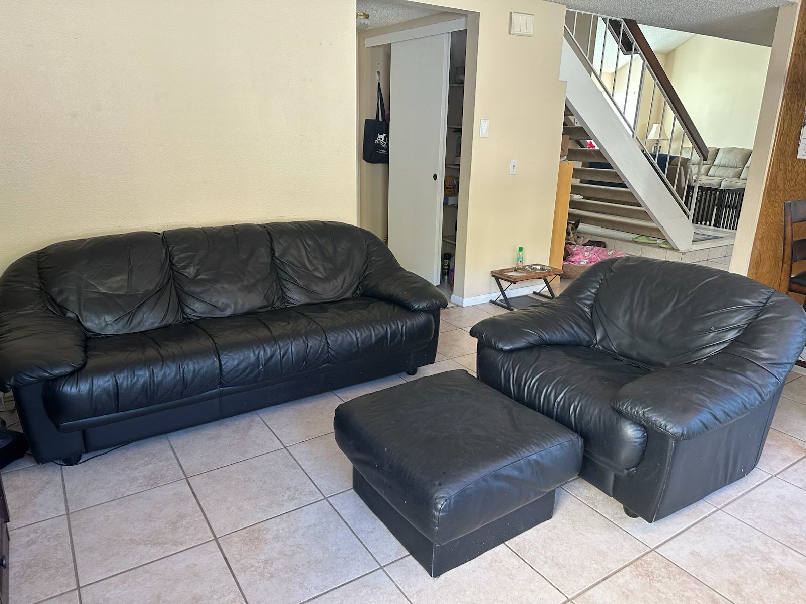 Black Italian Leather Couches