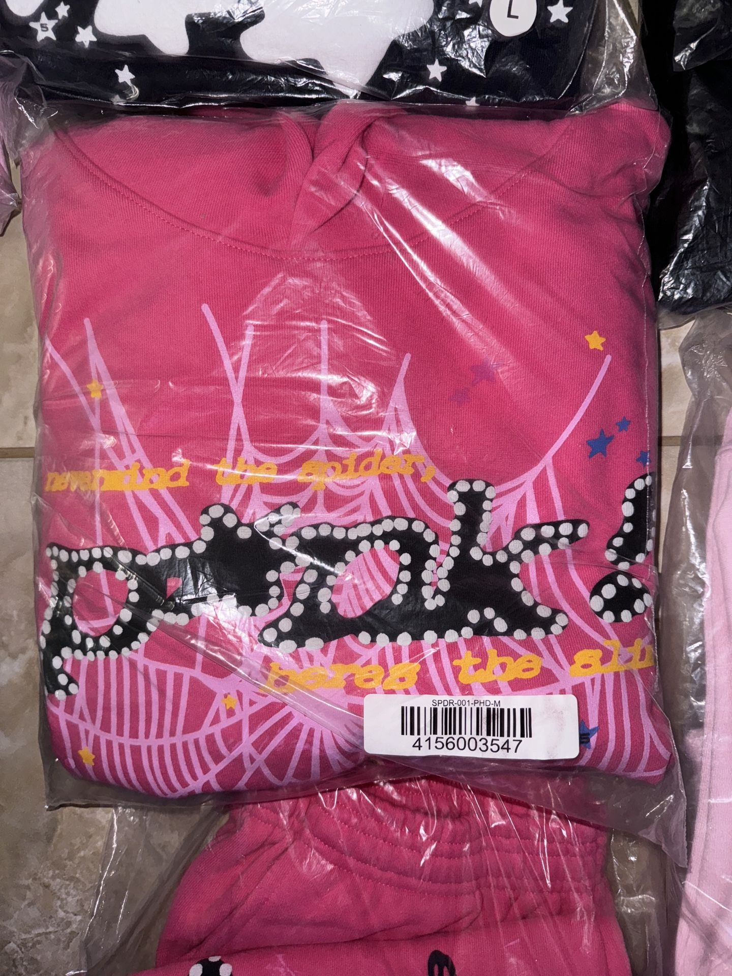 Pink Punk Spider Hoodie Medium
