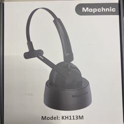 Bluetooth Headset 2024 Upgraded Version, Wireless Headphone with AI Noise Canceling Microphone, On Ear Bluetooth with USB Dongle for Office Call Cente