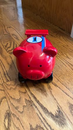 Race Car Piggy Bank with plug 