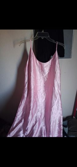 Silky light pink dress