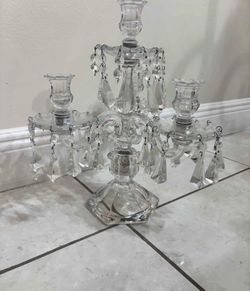 Vintage Heisey Old Williamsburg 3 light candelabra