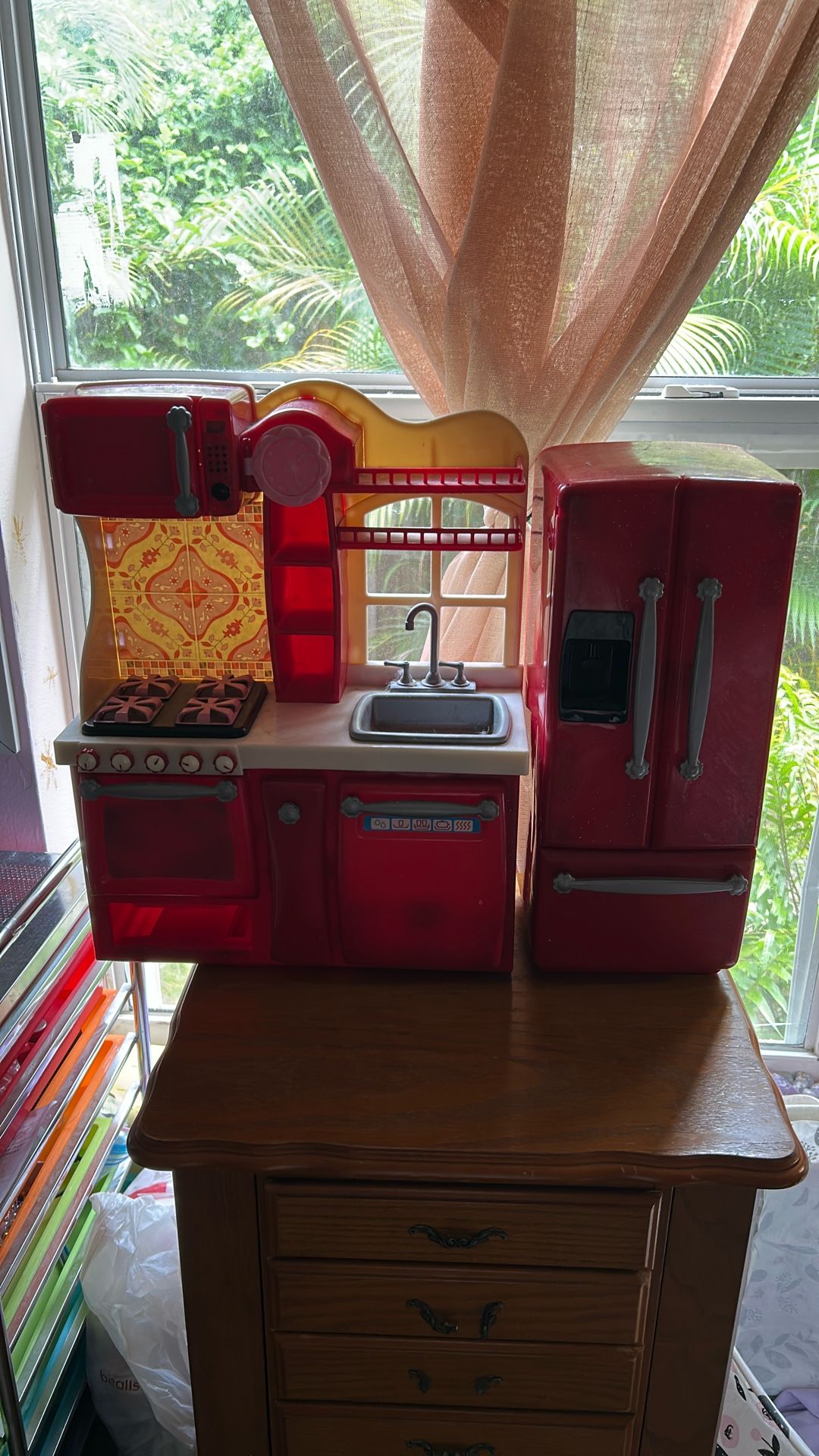 Barbie doll kitchen set