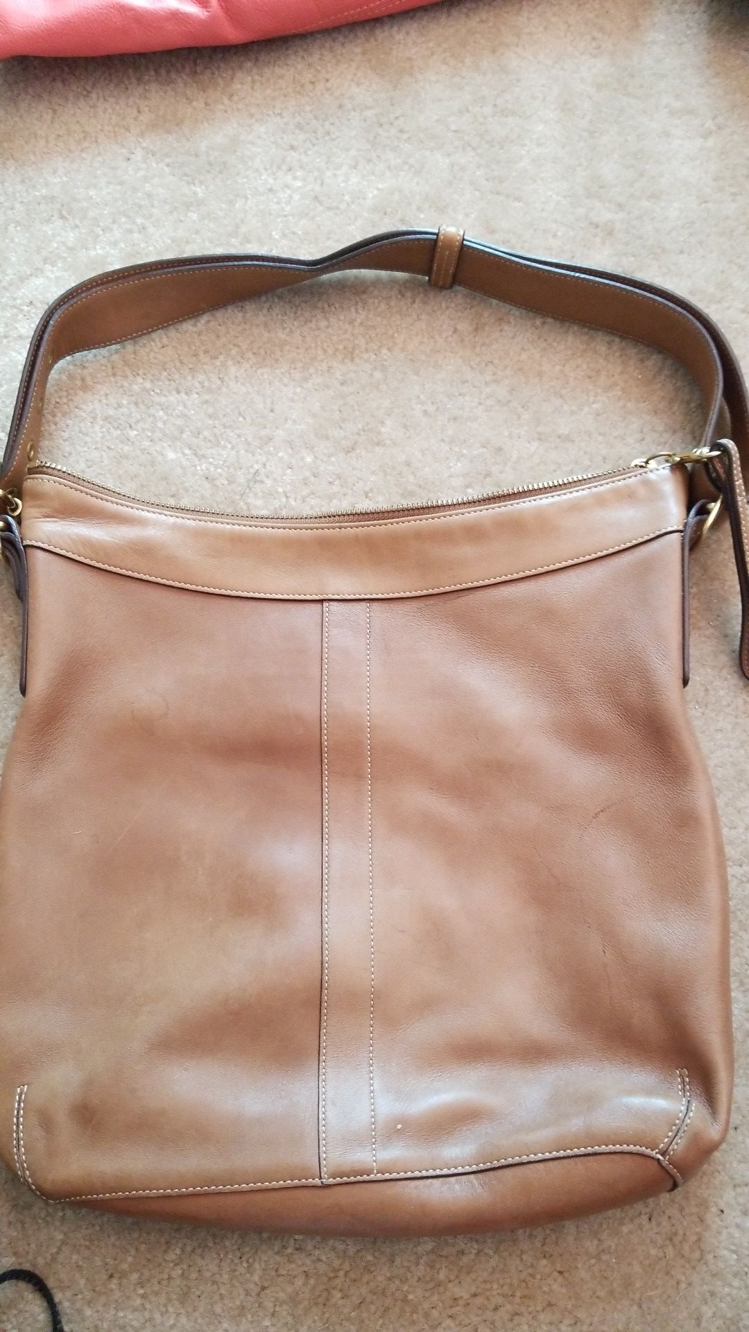 Authentic Coach Brown Leather Purse Handbag Tote
