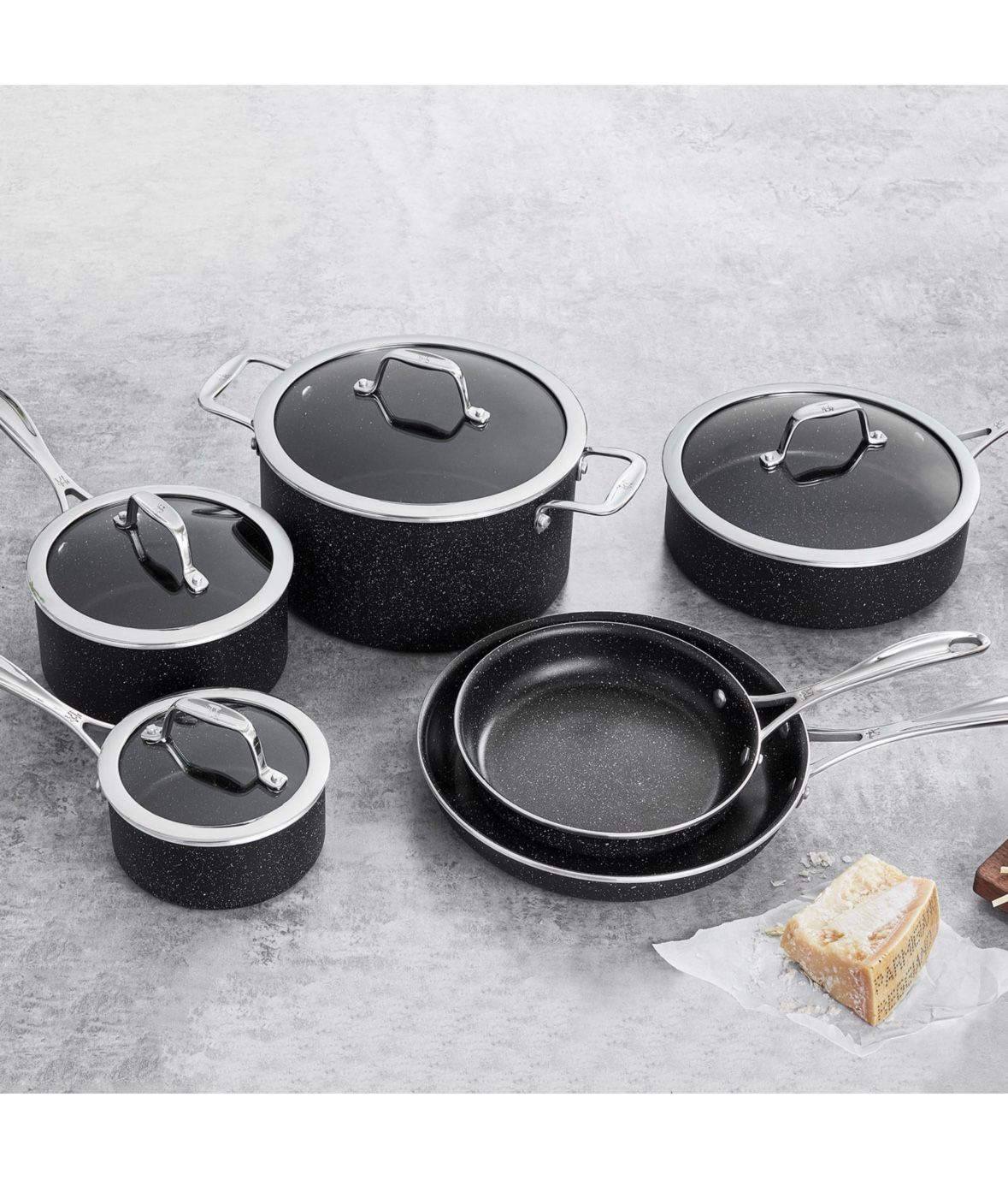 Henckels Capri Notte 10-Piece Nonstick Granitium Cookware Set Brand New In Box