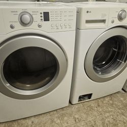 L/g Washer And Gas Dryer Matching Set Working Perfectly Fine Very Clean Super Capacity I Can Deliver To You 90 Days Warranty 