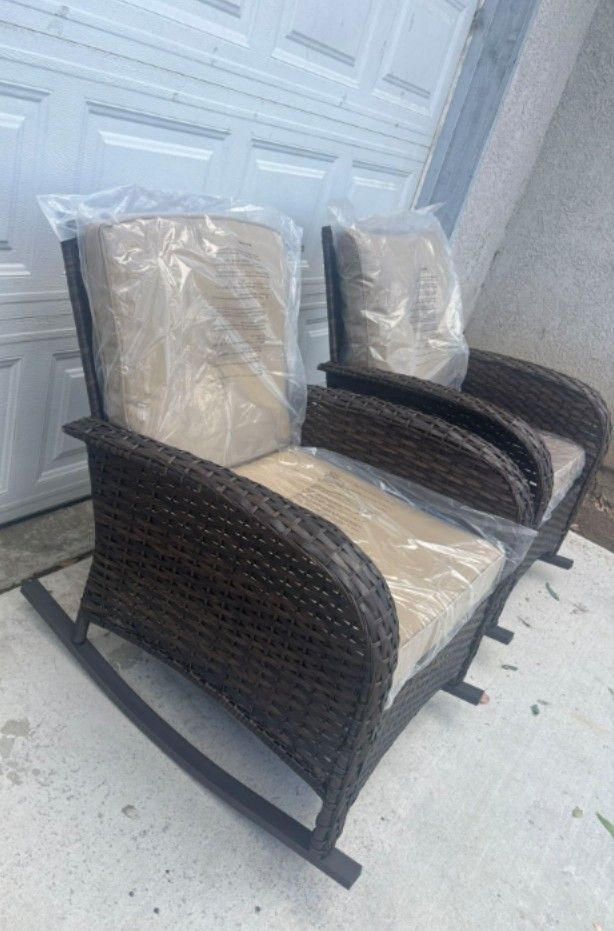 Patio Rocking Chairs Two Colors Available Two-piece Patio Chair Set Outdoor Patio Furniture 🆕🚎🛺🆕