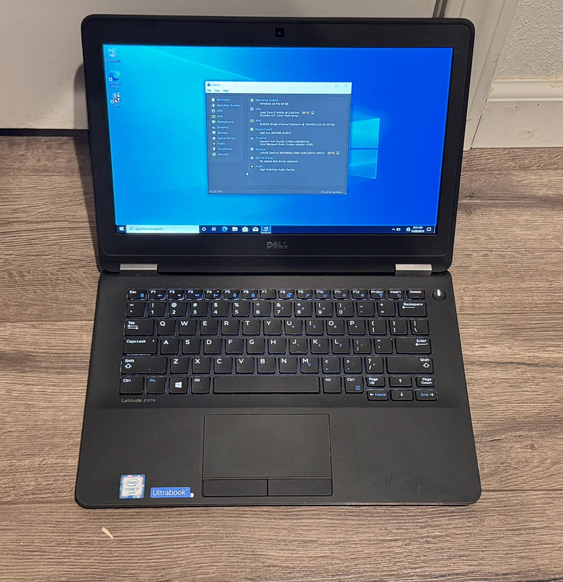 Dell Latitude E7270 i7 256gb SSD Windows 10 Office 