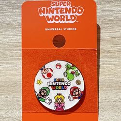 New Universal Studios Pin Super Nintendo World Glittery Mario Luigi Peach Yoshi 
