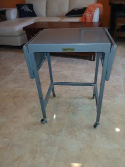 Mid Century Metal Drop Leaf Table Tiffany Stand Company