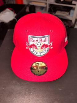 New Era Red Bull MLS Fitted Soccer Hat Red 7 3/8