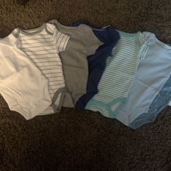 Baby Boys' 7pk Basics Bodysuits - Cloud Island™' Navy 6-9M