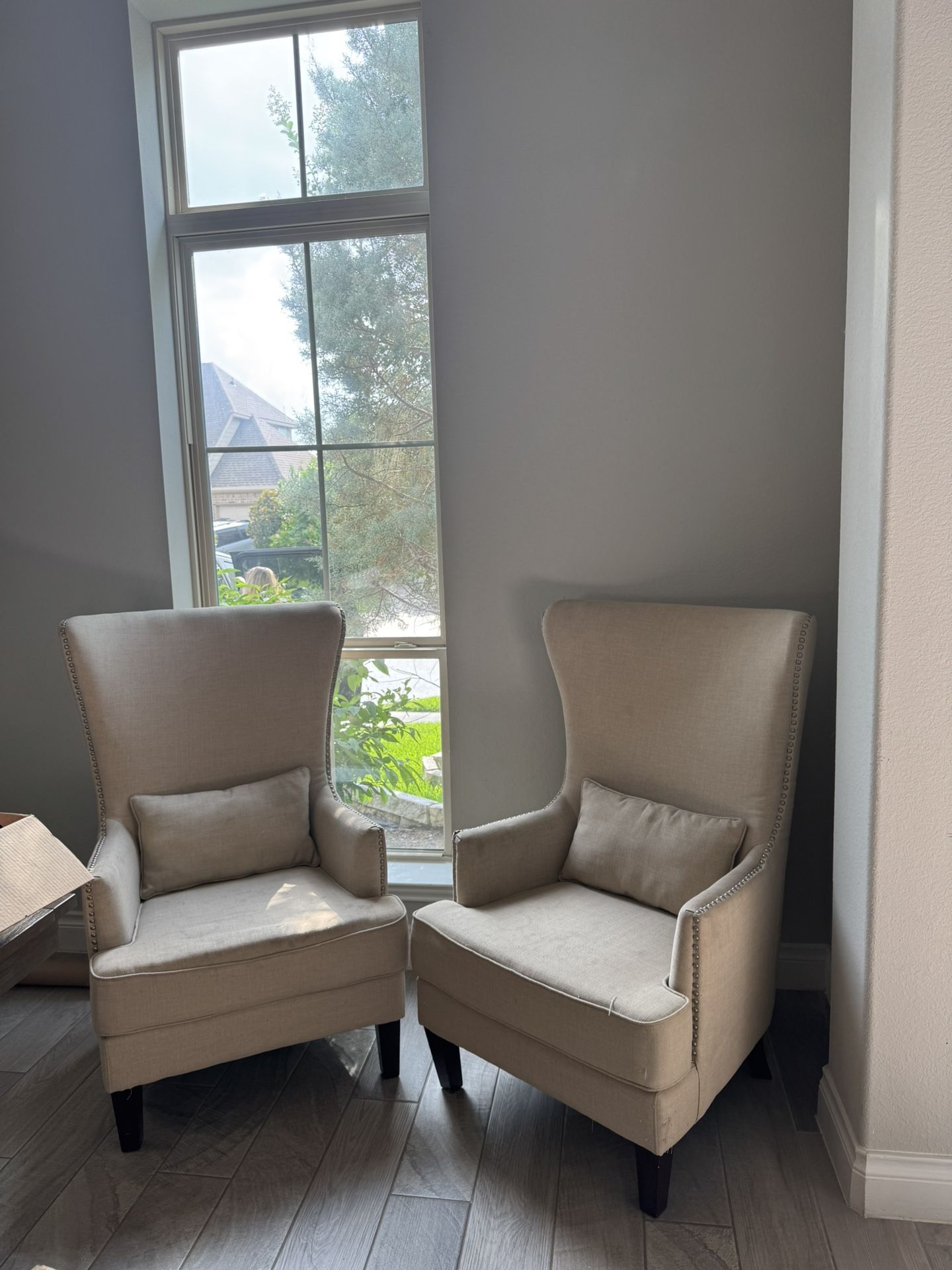 2 Big Tall Wingback Chairs