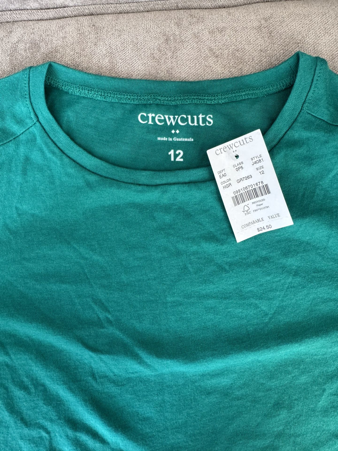 Crewcuts Green LS Shirt 
