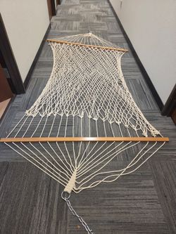 2 cotton rope hammocks