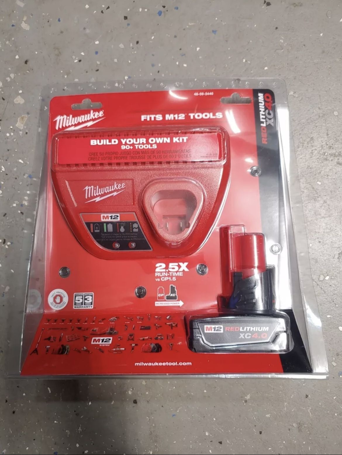 Milwaukee M12 4.0 XC Battery + Charger Kit