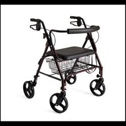Medline Heavy Duty Bariatric, Aluminum, Mobility Rollator Walker, Burgundy Pickup in Cornelius
