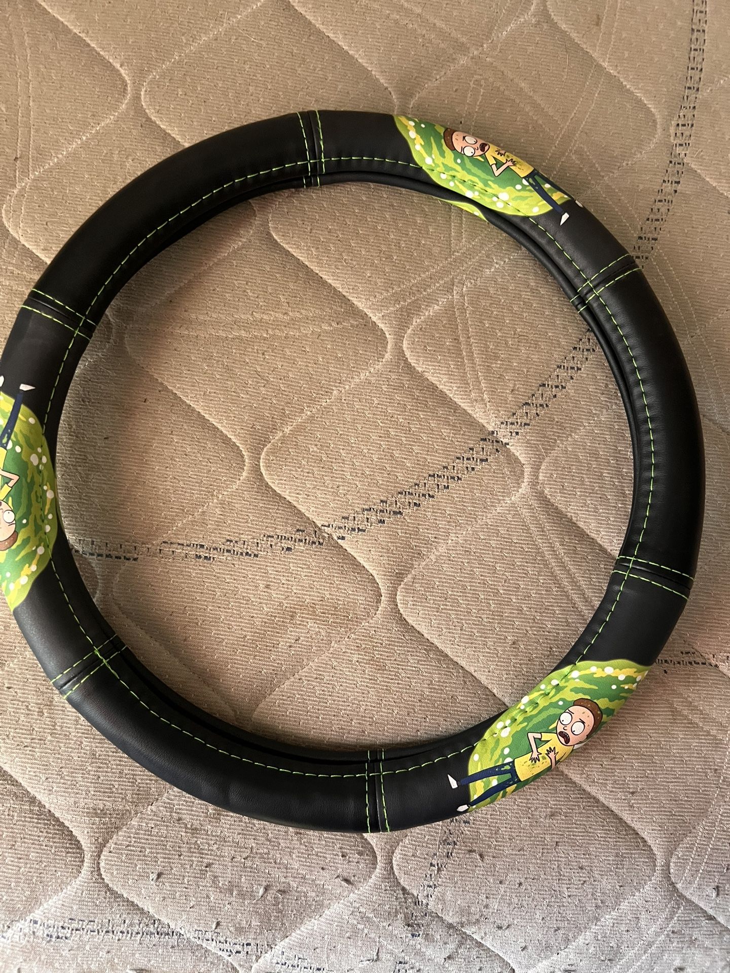 Rick and morty steering wheel cover