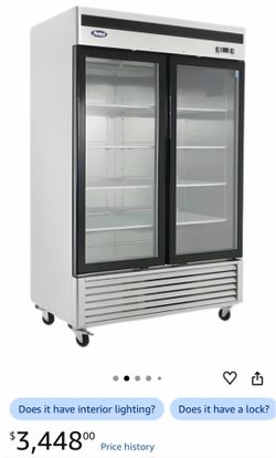 Atosa USA refrigerator-54.4”-glass-good working
