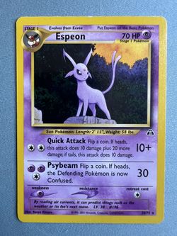 Pokemon Card Espeon 20/75 Neo Discovery Rare Non Holo LP!!