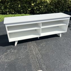 Beautiful White Tv Stand Television Mediq Center Console Table Cabinet