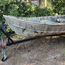 14’ Aluminum Boat and trailer