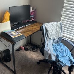 Monitor Desk And Chair For Sale