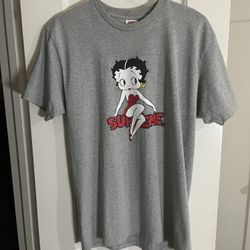 Supreme Betty Boop Tee Grey Large