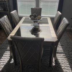 Table, Chairs and Cabinet 