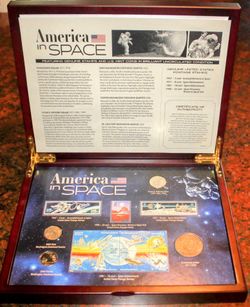 America in Space Coins and Stamps Collection