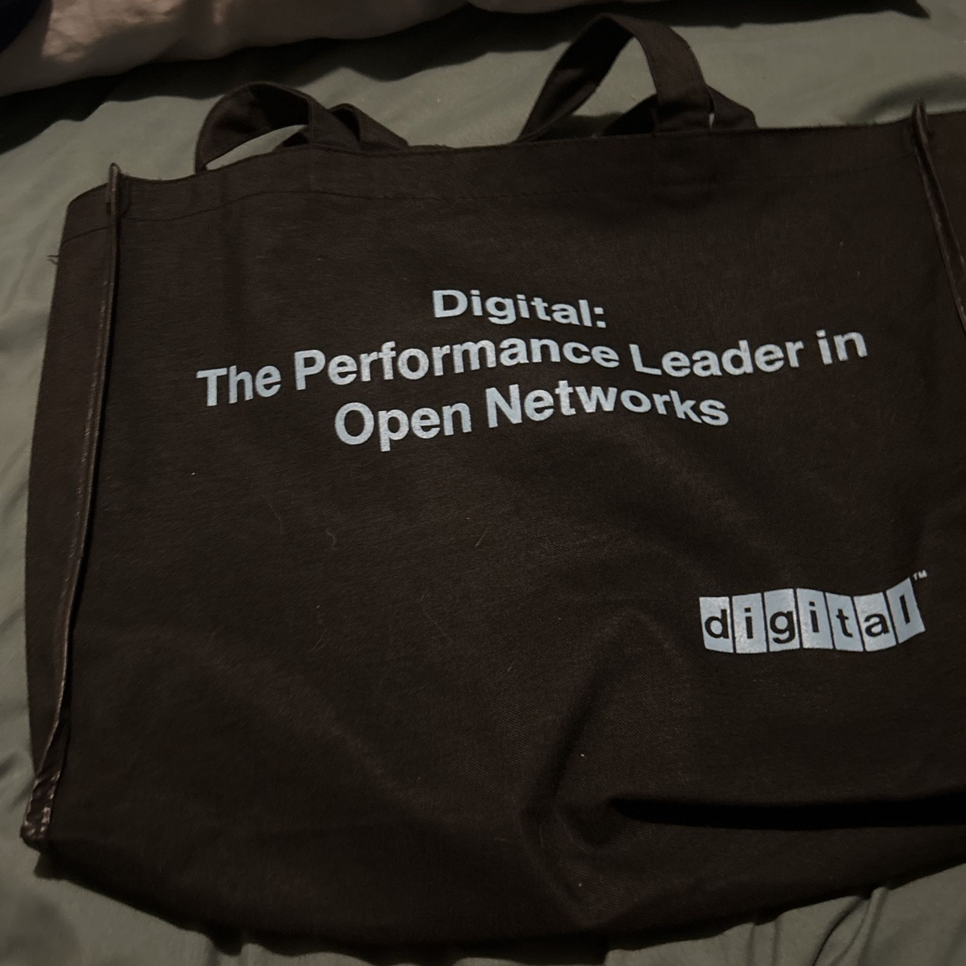 Reusable Bag Black Digital Open Network