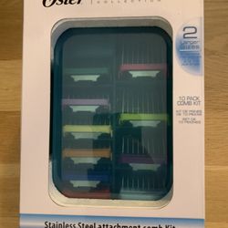 Oster 10-Piece Stainless Steel Pet Clipper Guide Comb Kit