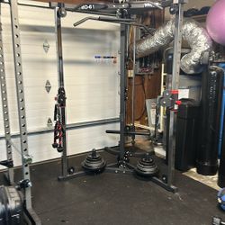 Valor Fitness BD-61 Cable Crossover Machine + 105lbs Weights + Attachments - Great Condition $400 OBO