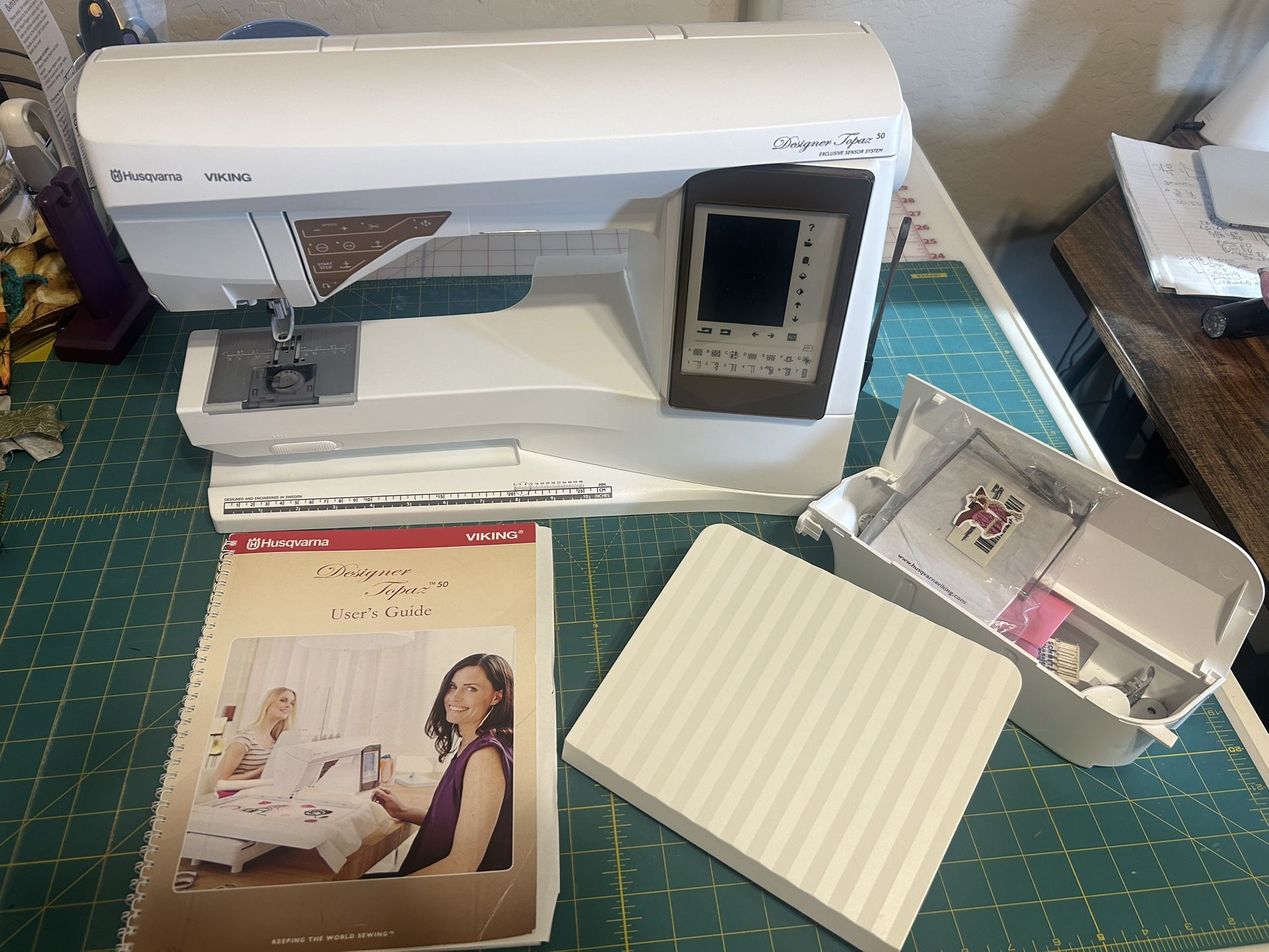 HUSQVARNA® VIKING® DESIGNER TOPAZ™ 50 Sewing & Embroidery Machine With Lots Of Extras