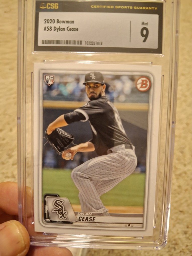 20/20 Dillon Cease Bowman Rookie Card Graded 9 CSG