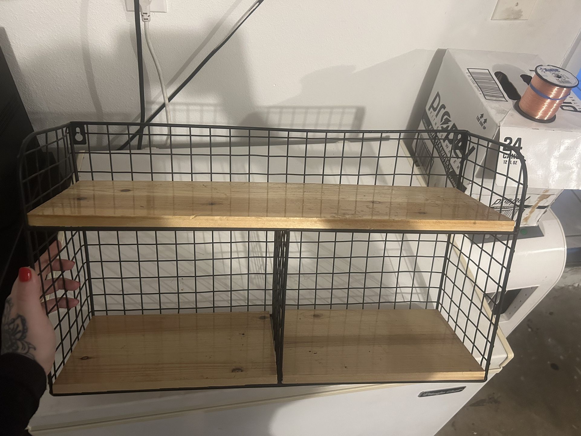 matching hanging shelves